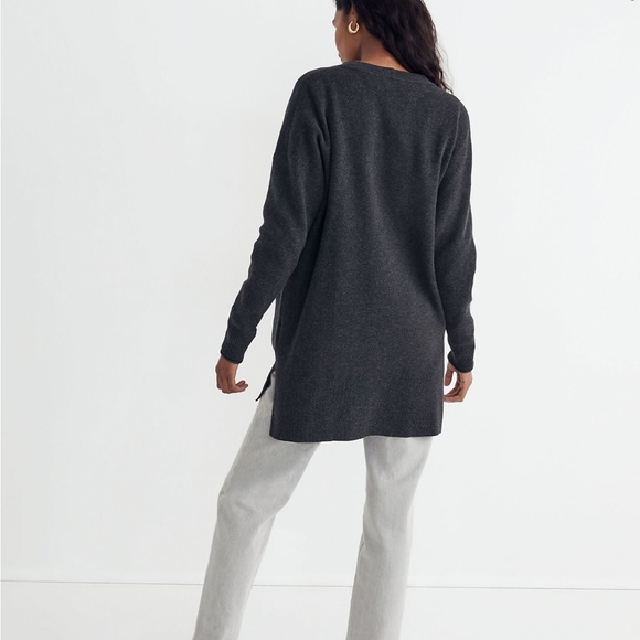 Like New Madewell Miller Cardigan Sweater, M, Heather Charcoal - Picture 3 of 9
